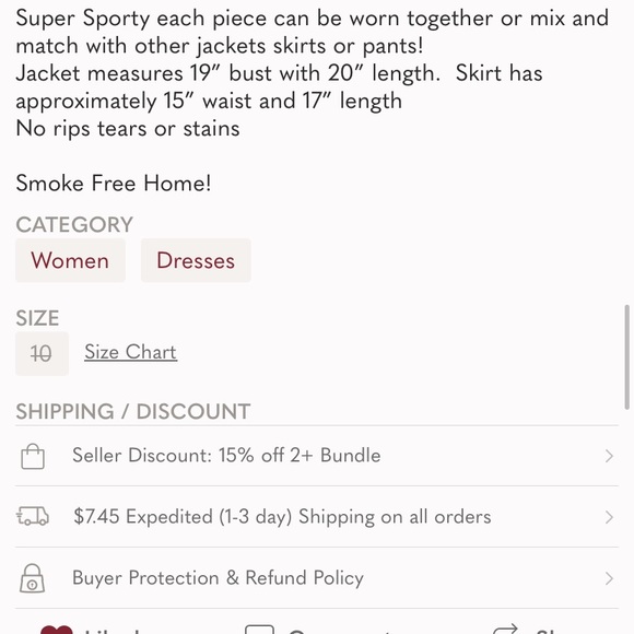 30%OFF BUNDLES! COUTURE MATCHING BLAZER SUIT SKIRT - Picture 6 of 16